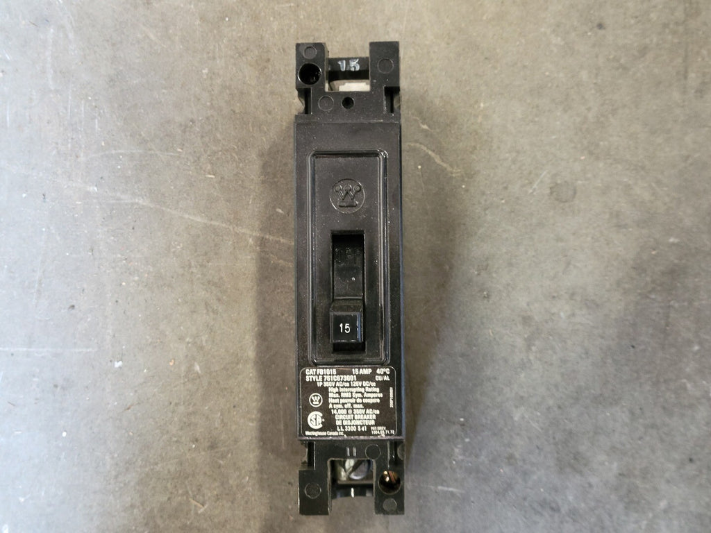 WESTINGHOUSE 15 Amp, 1 Pole, 120/240 volts Circuit Breaker FB1015