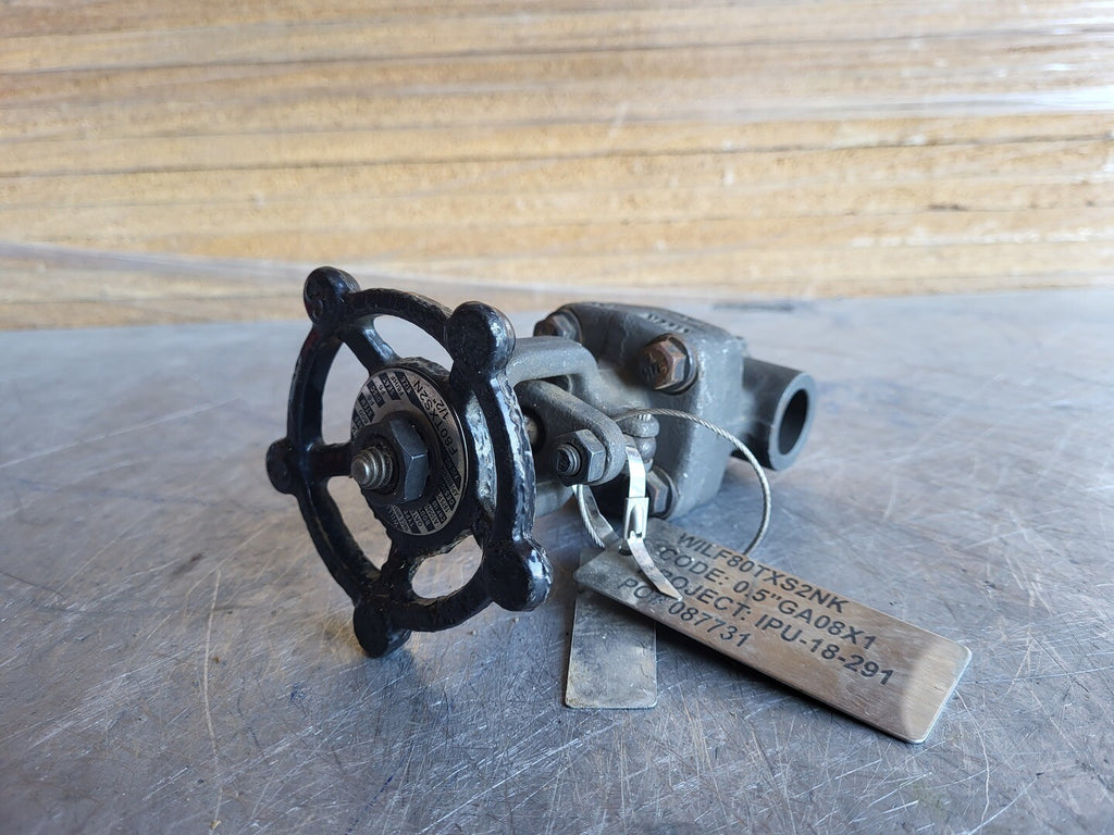 WILLIAMS VALVE CORP. 1/2" Class 800 Gate Valve B16.34