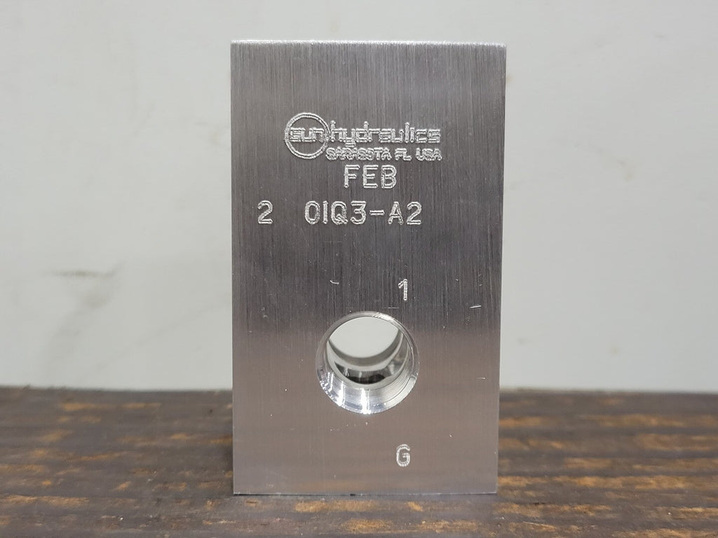 SUN HYDRAULICS CORP. Line Mount Through Port w/ Gauge Port Manifold FEB OIQ3-A2
