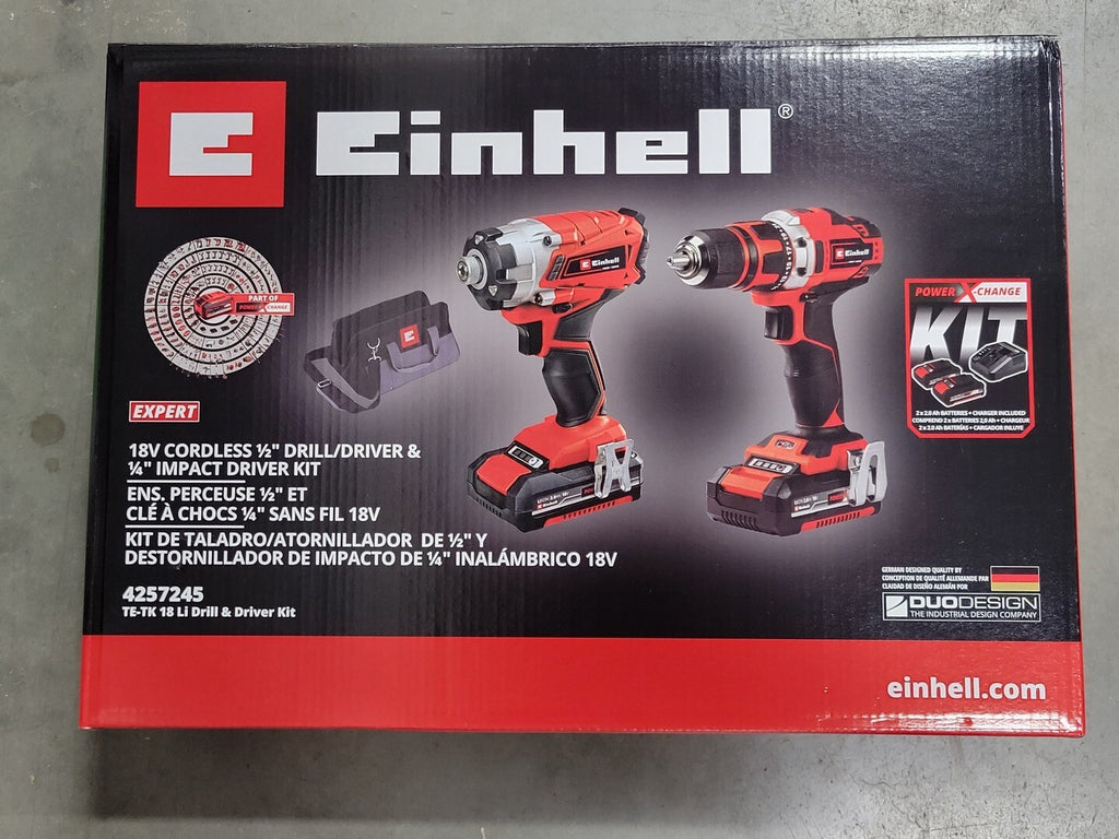 EINHELL 4257245 TE-TK 18V Cordless Drill/Driver & Impact Kit