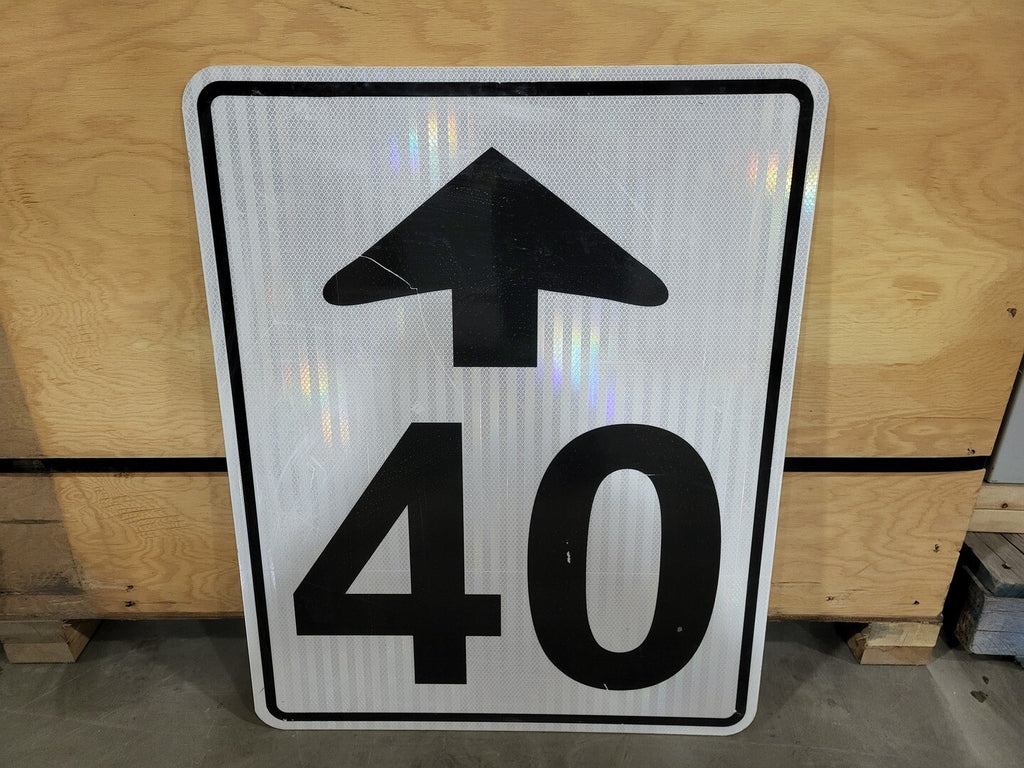 Maximum 40 Speed Ahead Road Sign 24" x 30"