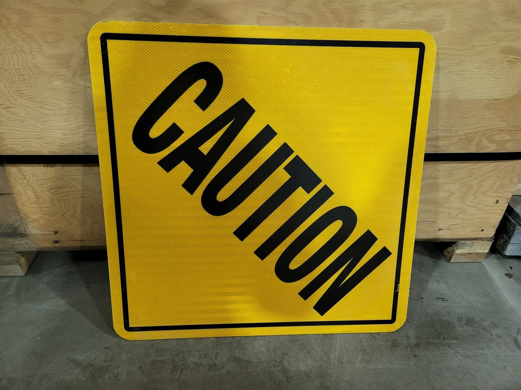 Caution Road Sign 24" x 24"