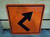 Single Sharp Right Turn Road Sign 24" x 24"