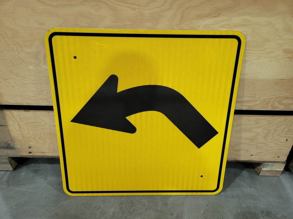 24" x 24" Left Curve Ahead Warning Sign