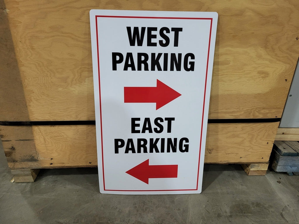 18" x 30" West and East Parking Sign