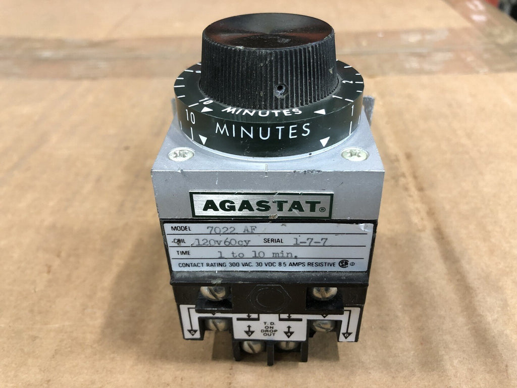 AGASTAT 10 Amp 120 Volts Time Delay Relay 7022 AF