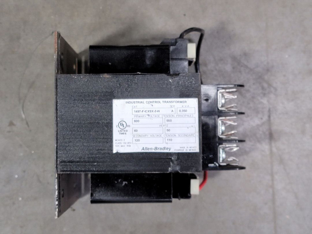 ALLEN-BRADLEY 350 VA Control Transformer, 600 pri. volts, 120 sec. volts 1497FCSX3N
