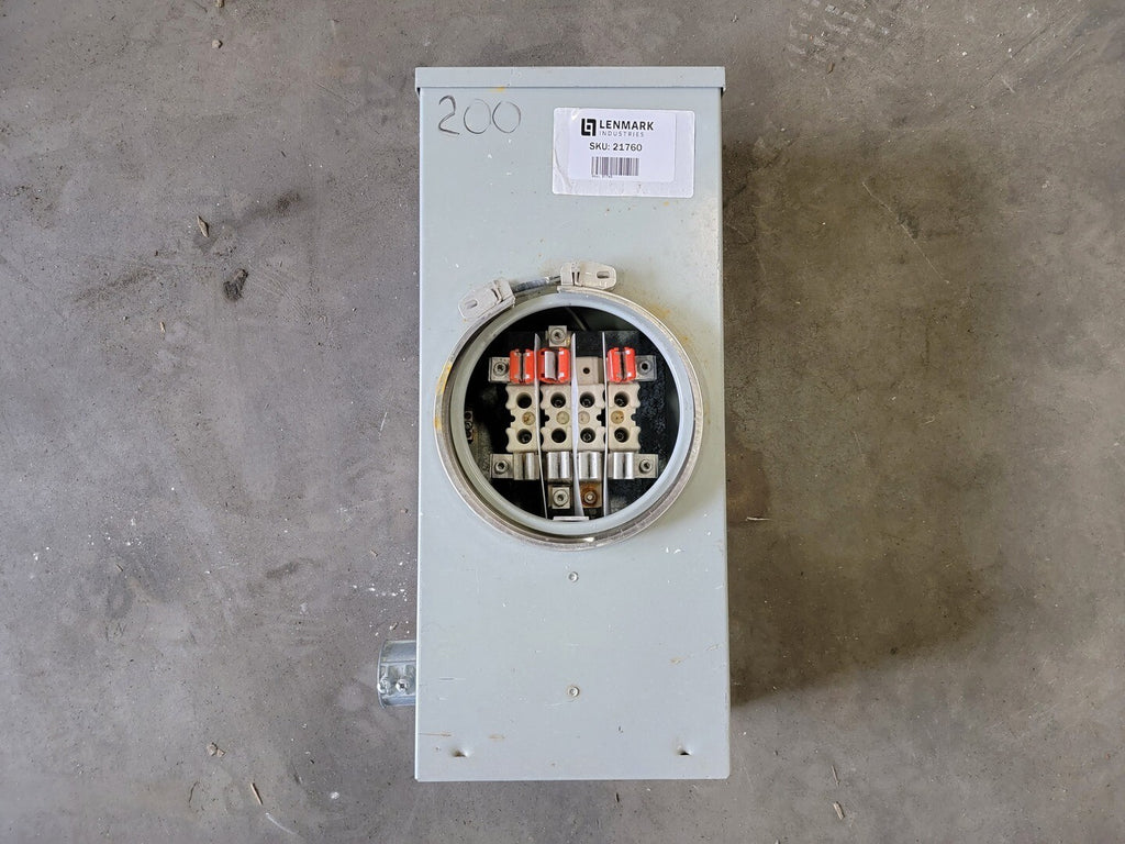 HYDEL 100 A, 600V PolyPhase Meter Socket w/ Hub Closure Plate SFC700PW