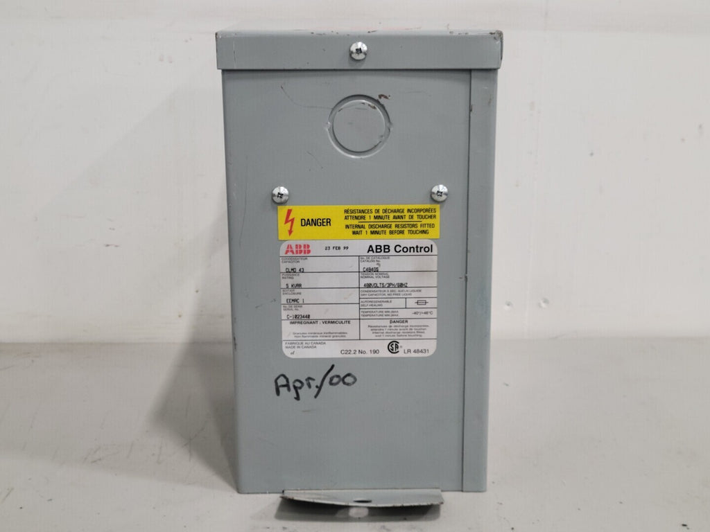 ABB 5 KVAR 480V Capacitor C484G5