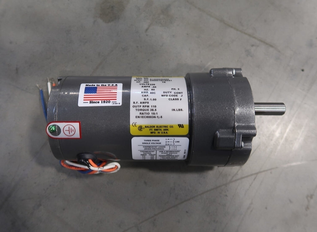 BALDOR 0.085 hp, 230 volts, 110 rpm Gearmotor 