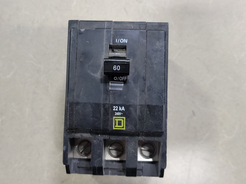 SQUARE D 60 Amp, 3 Pole, 240 Volts Circuit Breaker QOB360VH