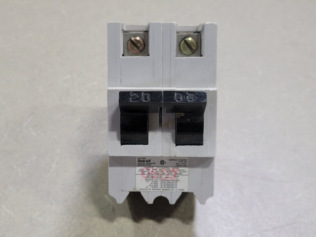 FEDERAL PIONEER 20 Amp, 2 Pole, 120/240 volts Circuit Breaker NA220