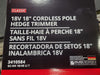 EINHELL 3410584 18V 18" Cordless Telescopic Pole Hedge Trimmer
