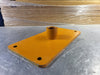 Rectangular Steel Base Flange w/ 2" Threaded Pipe
