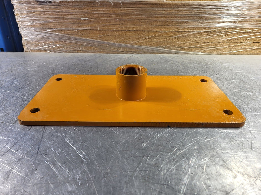Rectangular Steel Base Flange w/ 2" Threaded Pipe