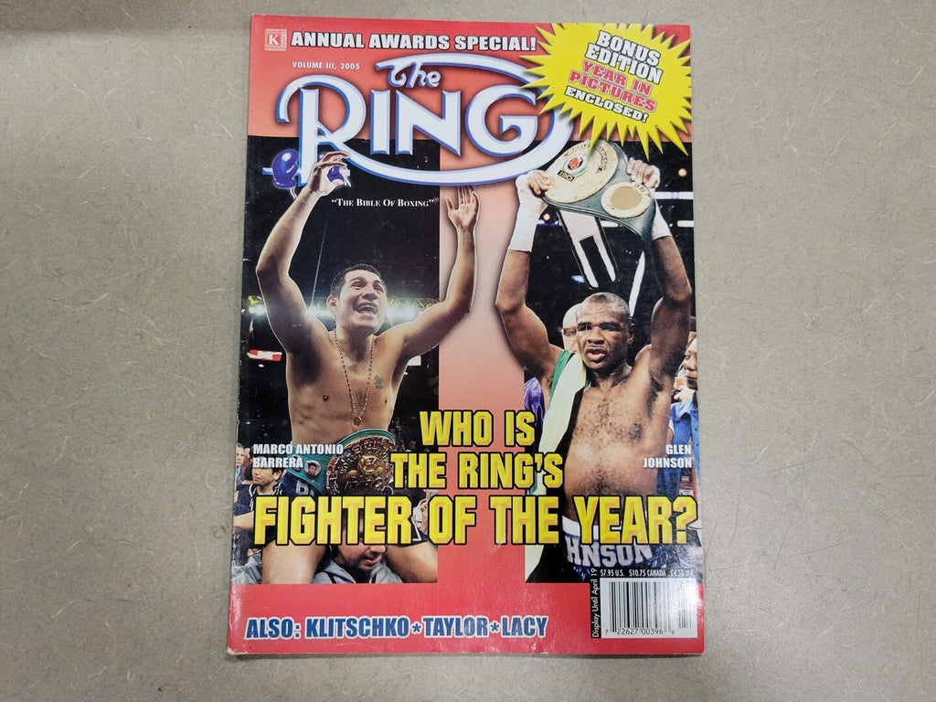 THE RING  2005 Magazine Marco Antonio Barrera & Glen Johnson Volume III