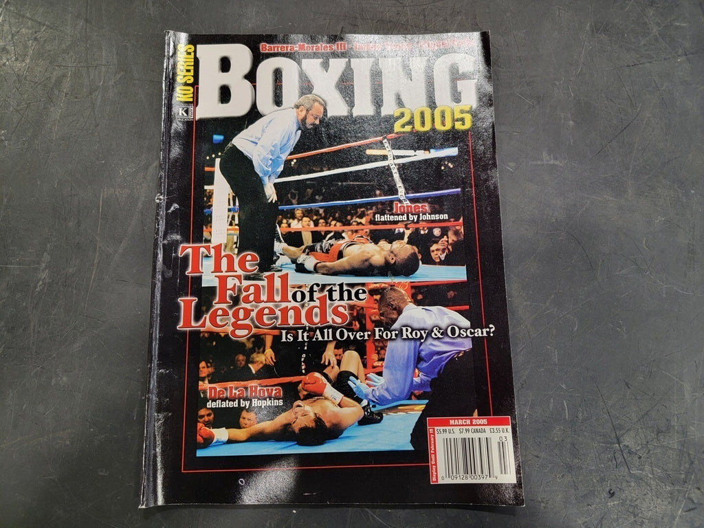 BOXING March 2005 Magazine The Fall of the Legends Roy Jones & Oscar De La Hoya