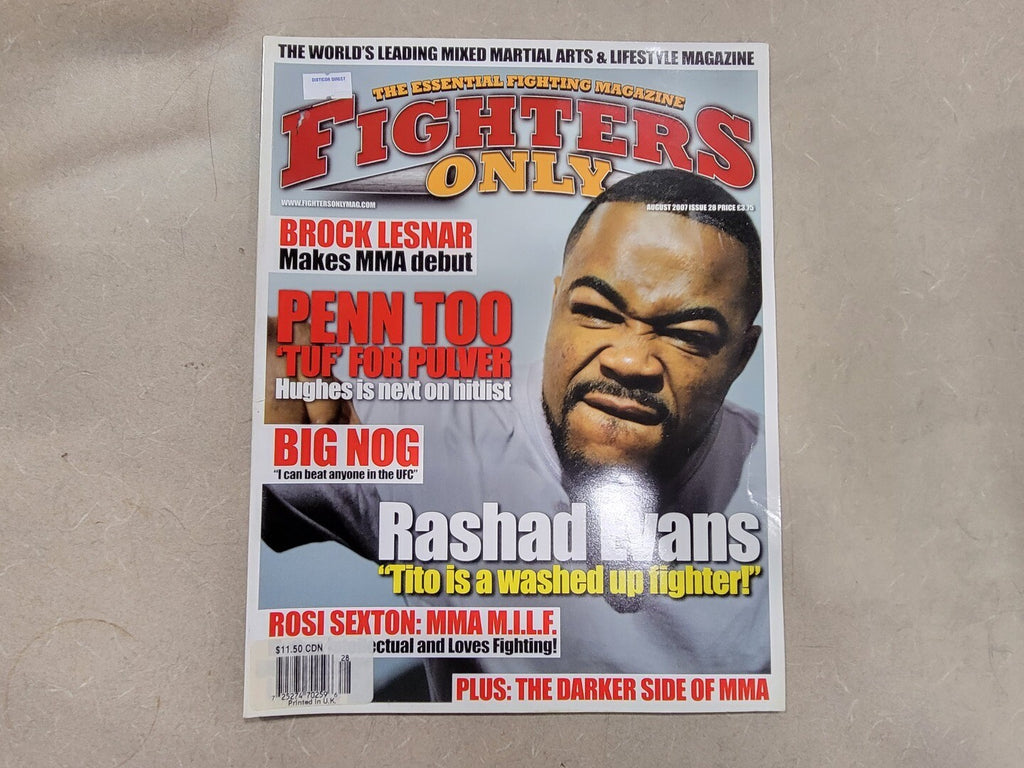 FIGHTERS ONLY August 2007 Issue 28 Magazine Rashad Evans