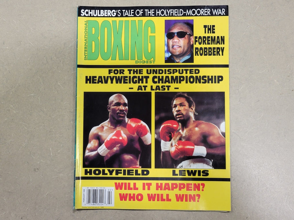 BOXING DIGEST February 1995 Magazine Evander Holyfield, Lennox Lewis