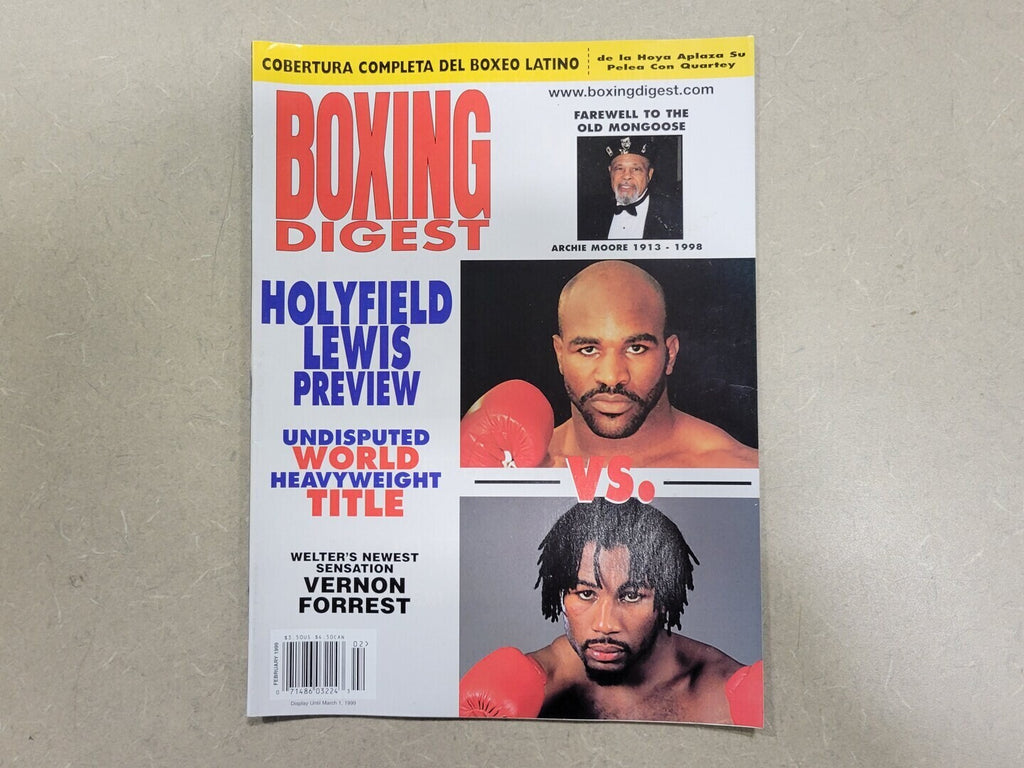 BOXING DIGEST February 1999 Magazine Holyfield vs Lewis