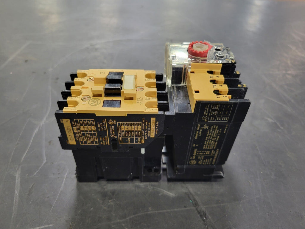 ALLEN-BRADLEY 12 Amp, 3 Pole, 1 NO, 110/120 VAC Coil Contactor w/ Overload Relay