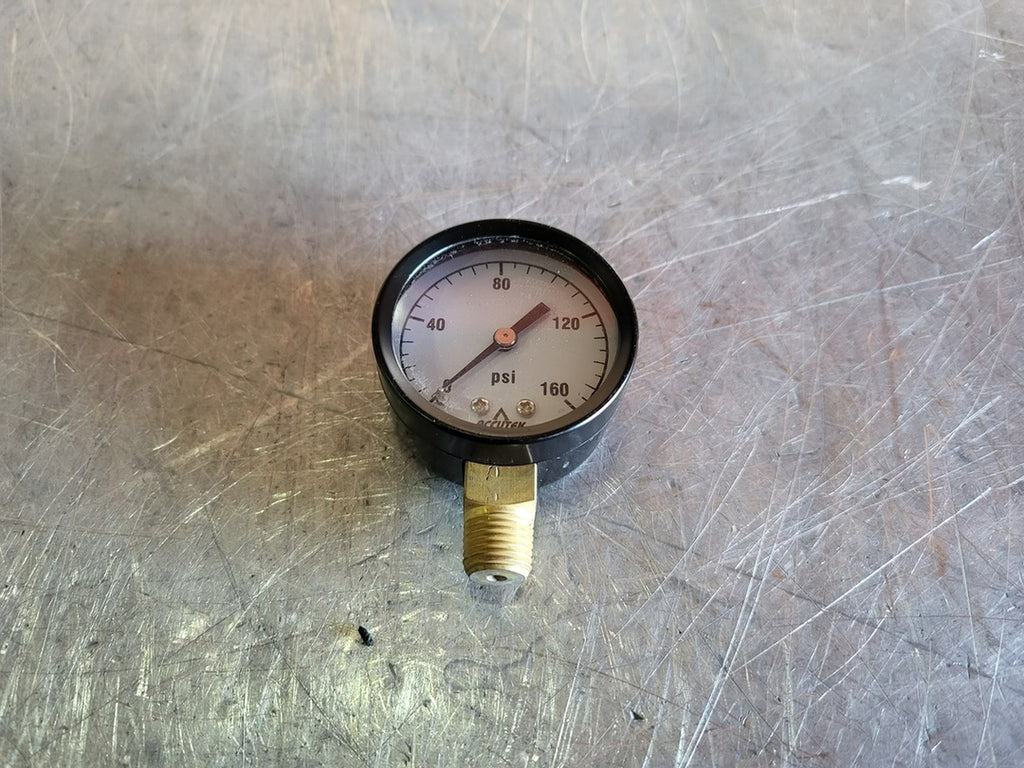 ACCUTEK 0-160 psi Bottom Mount Gauge 1/4" 