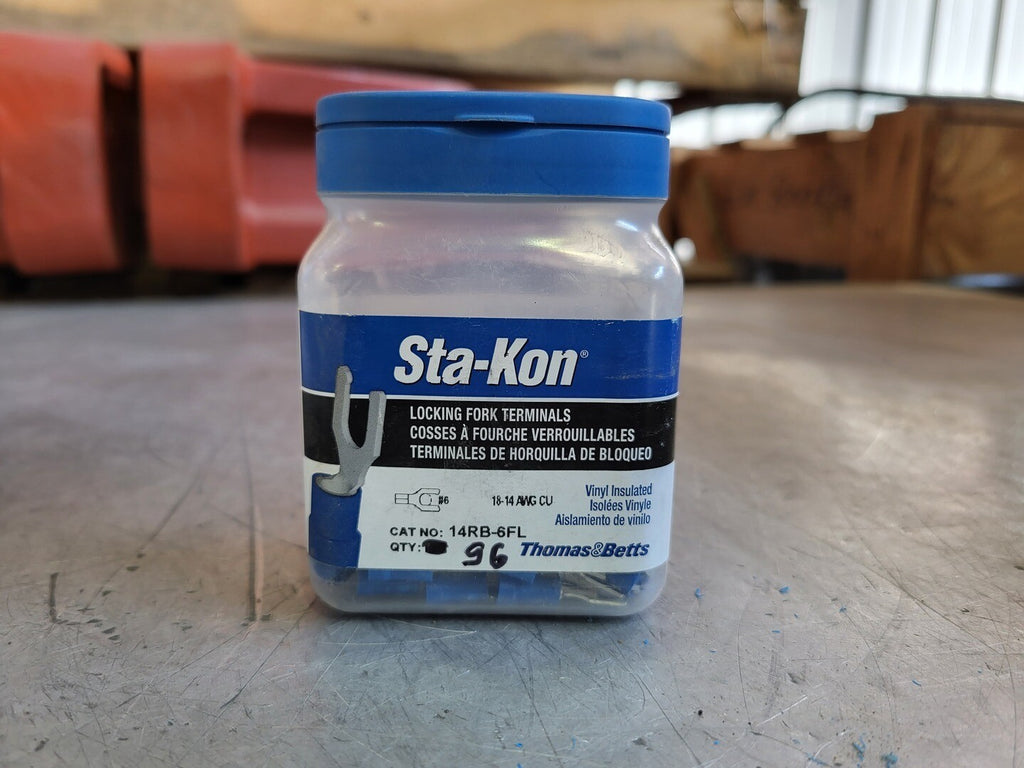 THOMAS & BETTS 18-14 AWG Locking Fork Terminal 14RB-6FL (Pack of 96)