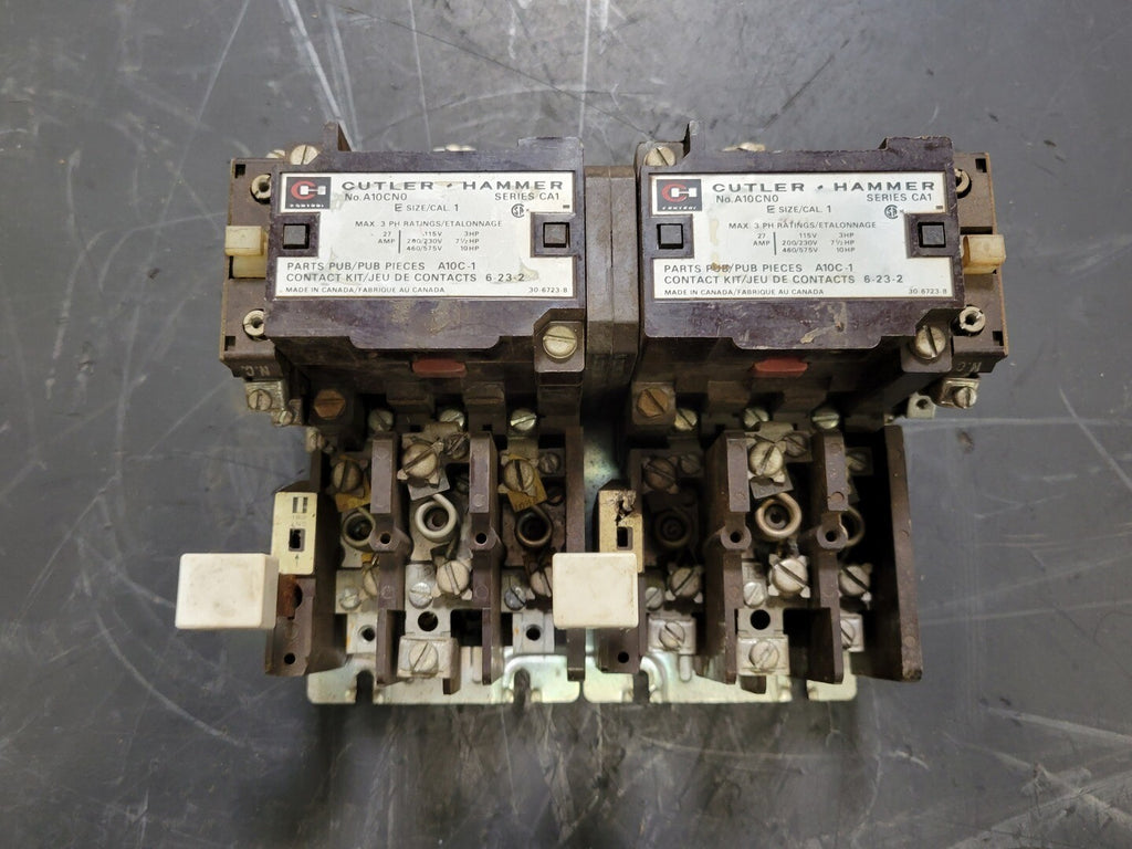 CUTLER-HAMMER 2x27 Amp, NEMA Size 1 Electric Motor Starter A10CN0