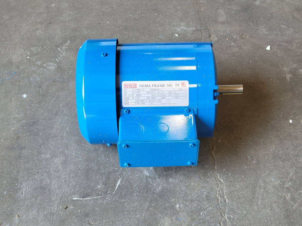 AMEG 1/2 hp, 575 volts, 3400 rpm, 56C Electric Motor YSN5602GMA