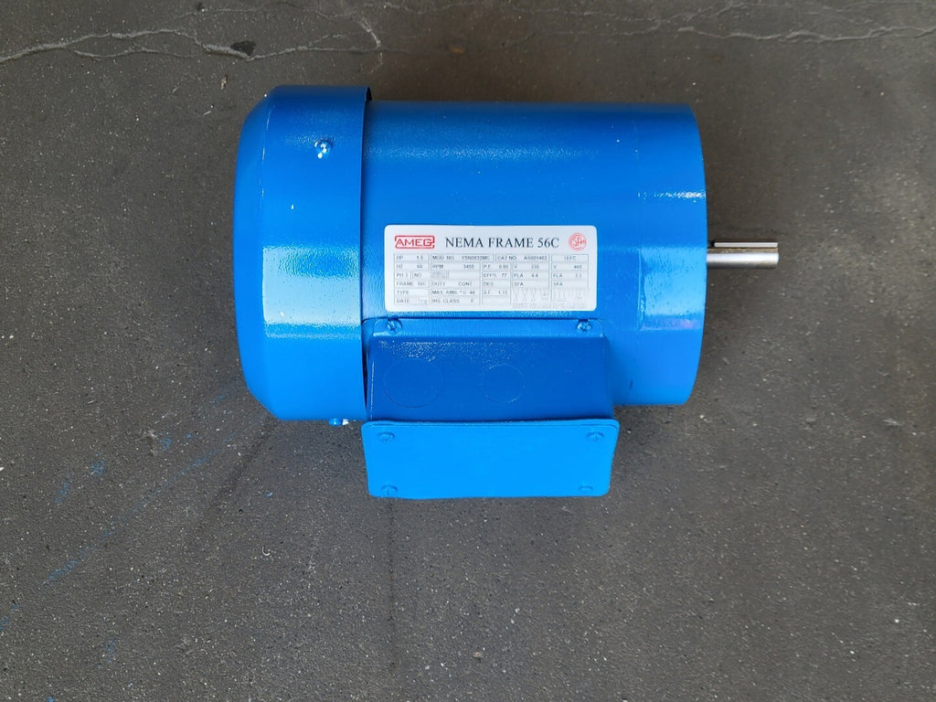 AMEG 1.5 hp, 230/460 volts, 3450 rpm, 56C Electric Motor