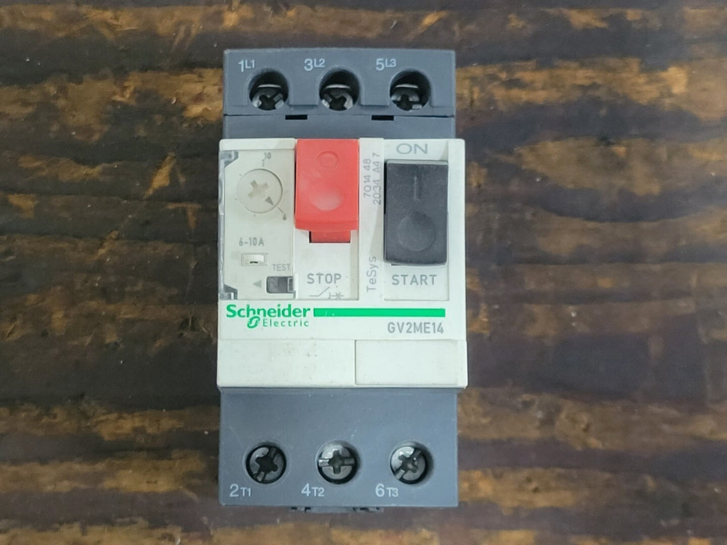 SCHNEIDER ELECTRIC 6-10 Amp, 3 Pole Circuit Breaker GV2ME14