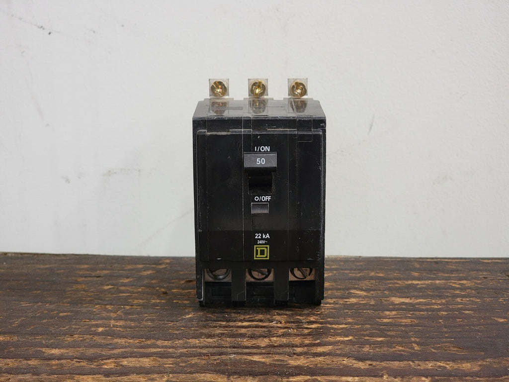 SQUARE D 50 Amp, 3 Pole, 240 volts Circuit Breaker QOB350