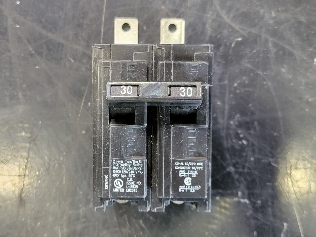 SIEMENS 30 Amp, 2 Pole, 120/240 volts Circuit Breaker B230