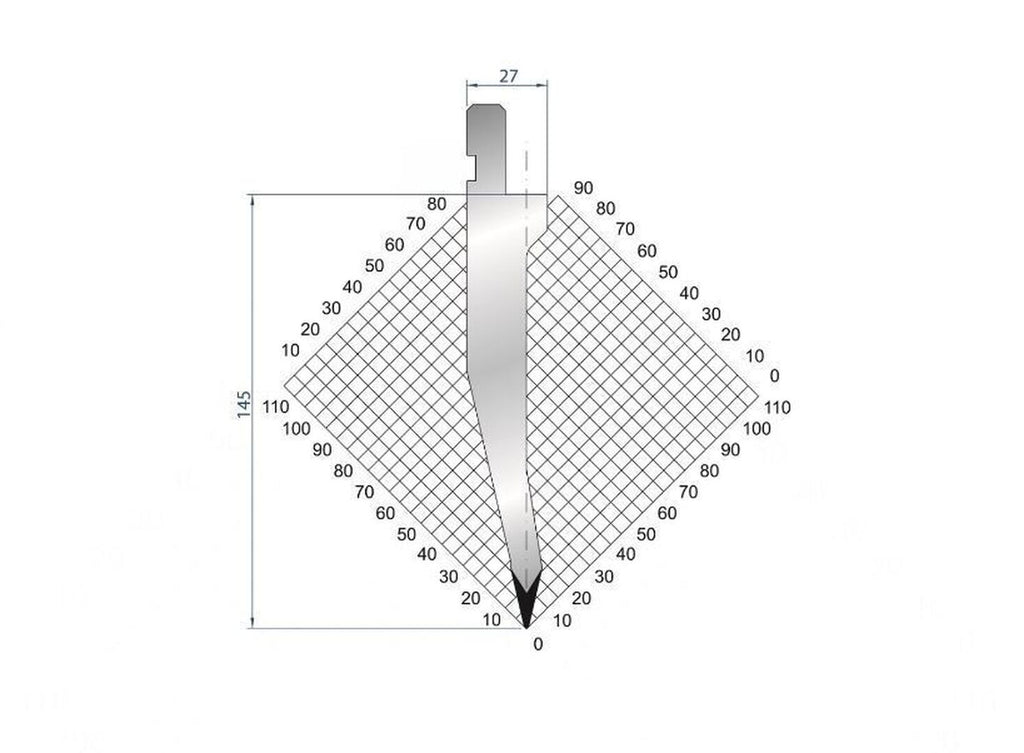 EUROSTAMP Part No. 1311 @ 805mm 26 Degree Punch (Segmented)