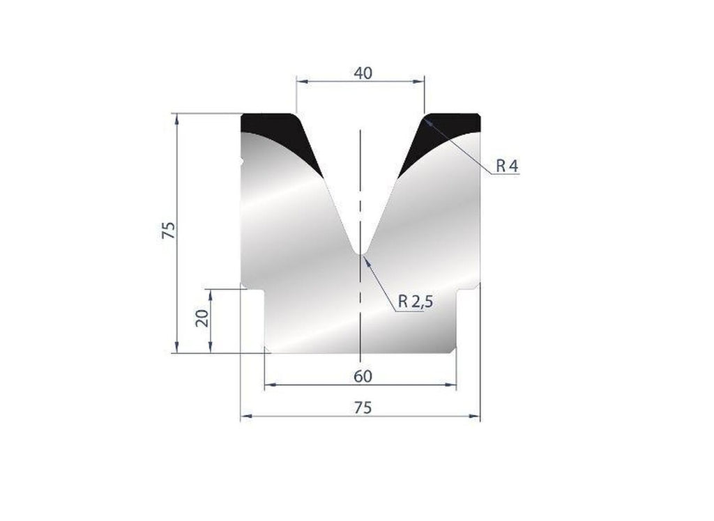 EUROSTAMP Part No. 2081 @ 805mm 45 Degree Die (Segmented)