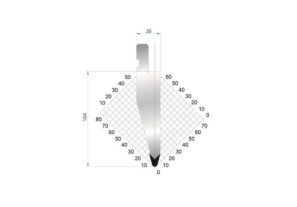 EUROSTAMP Part No. 1289 @ 415mm 30 Degree Punch