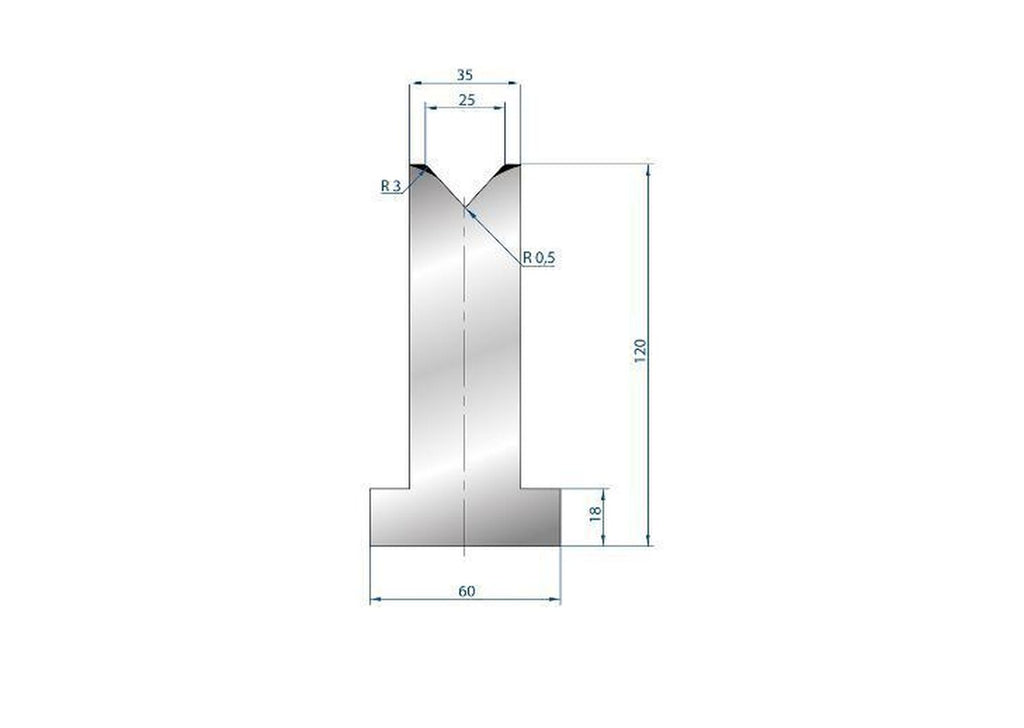 EUROSTAMP Part No. 3099 @ 805mm 85 Degree Die (Segmented) 