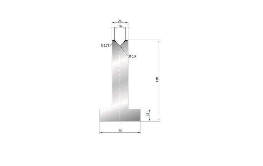EUROSTAMP Part No. 3097 @ 805mm 85 Degree Die (Segmented)
