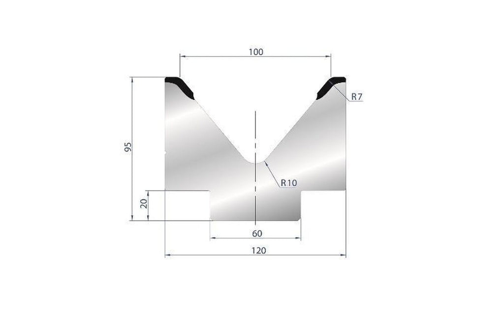 EUROSTAMP Part No. 2025 @ 415mm 80 Degree Die