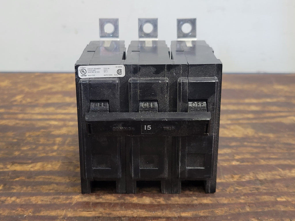 EATON 15 Amp, 3 Pole, 240 volts Circuit Breaker BAB3015H
