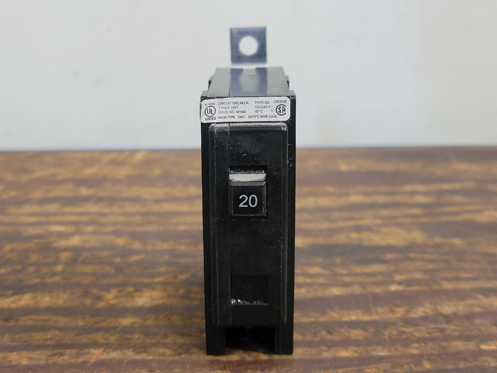 CUTLER-HAMMER 20 Amp, 1 Pole, 120/240 volts Circuit Breaker BA120