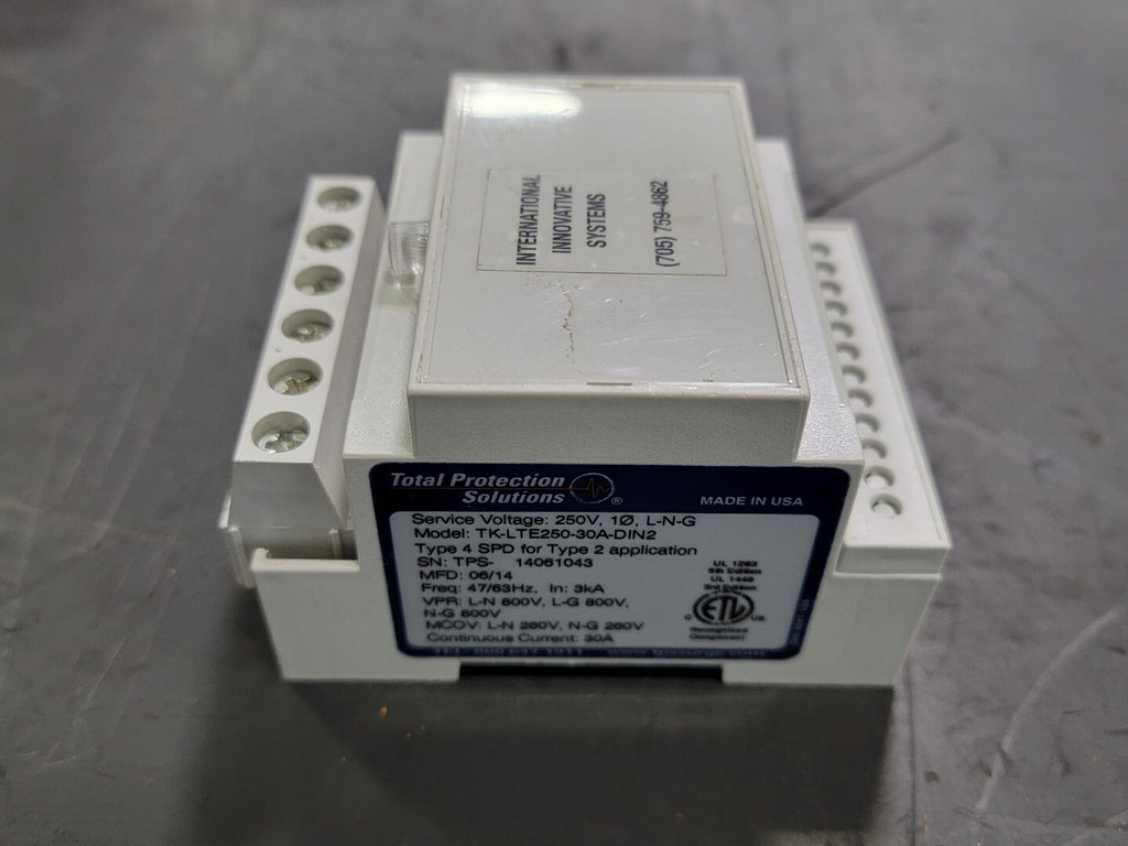 TOTAL PROTECTION SOLUTIONS 30 Amp Surge Protection Device TK-LTE250-30A-DIN2