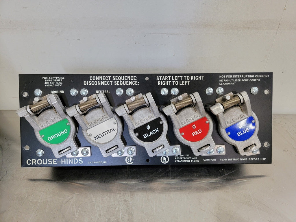 CROUSE-HINDS Posi-Lok 5 POS Female Panel E0400-1687 400A 600V