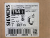 SIEMENS 15 Amp, 1 Pole, 120 volts Circuit Breaker BE115