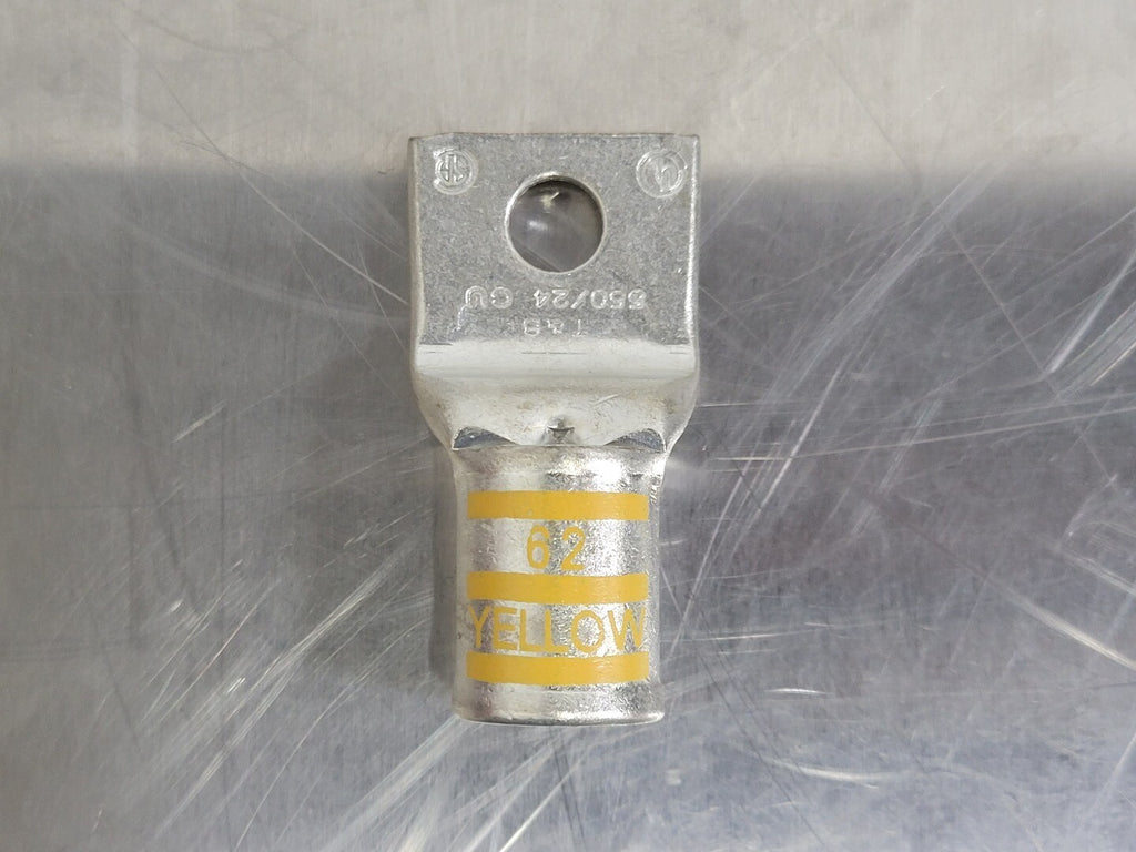 THOMAS & BETTS 1 Hole 4/0 AWG Compression Lug 62 Yellow 58162 (Bag of 30)