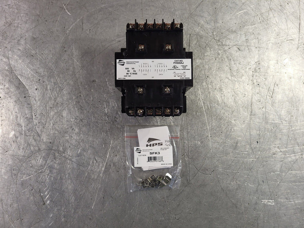 HPS 500VA Industrial Control Transformer, Pri. 600V Sec. 120/240V, PH500AJ