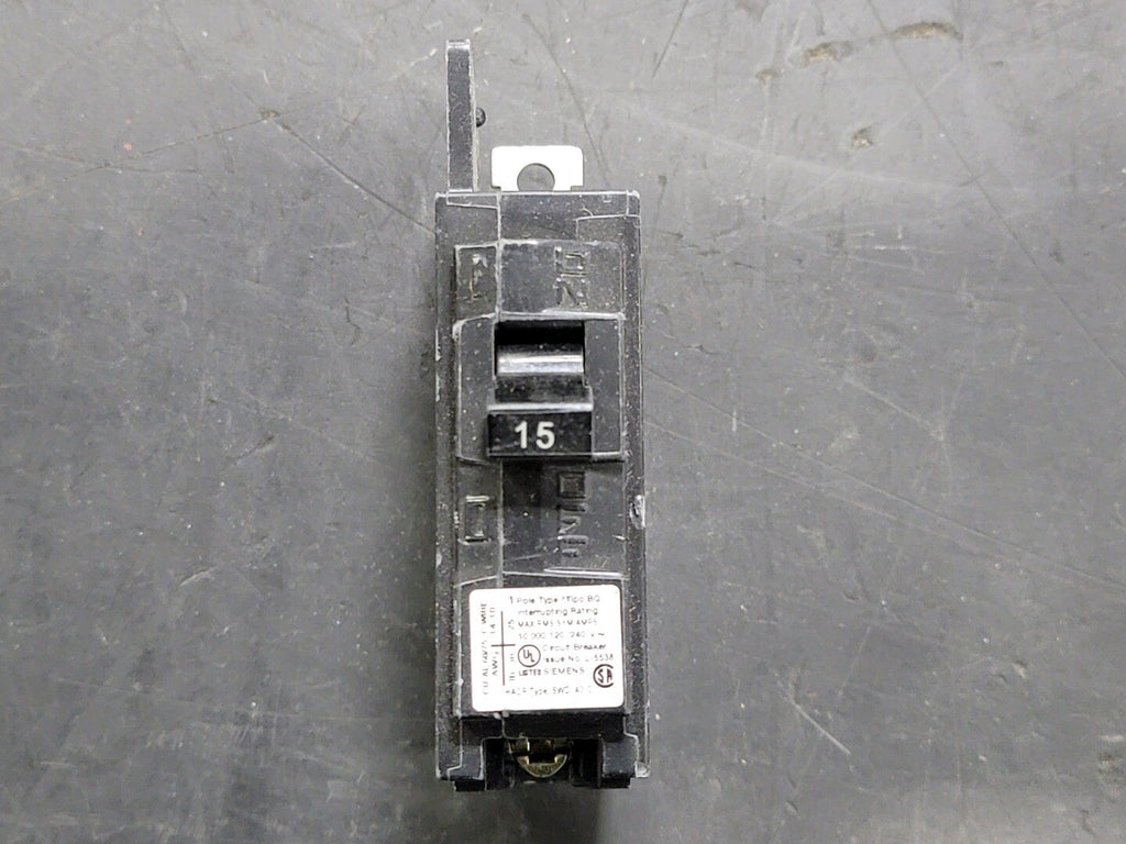SIEMENS 15 Amp, 1 Pole, 120/240 volts Circuit Breaker BQ1B015