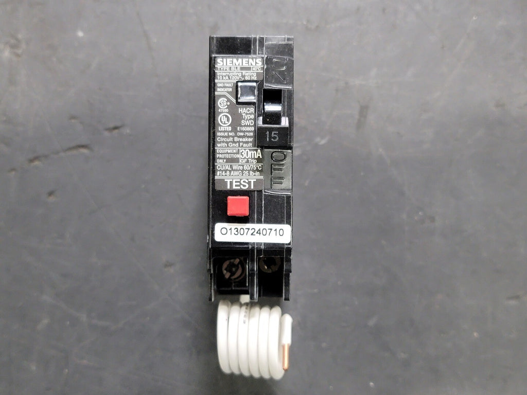 SIEMENS 15 Amp, 1 Pole, 120 volts Circuit Breaker BE115