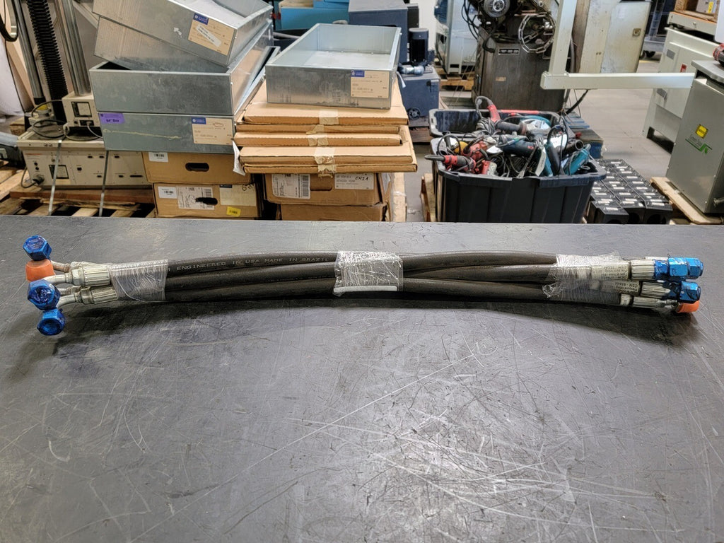 GATES 3/8" x 30" Hydraulic Hose 6G2 4800 PSI w/ 5/8" Fittings (Set of 5)