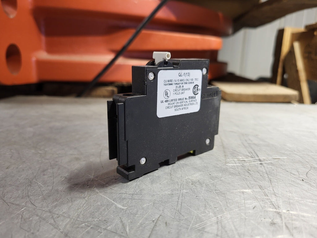 CIRCUIT BREAKER INDUSTRIES 15 Amp, 1 Pole, 120 volts Circuit Breaker QL-1-13-DM-KM-15